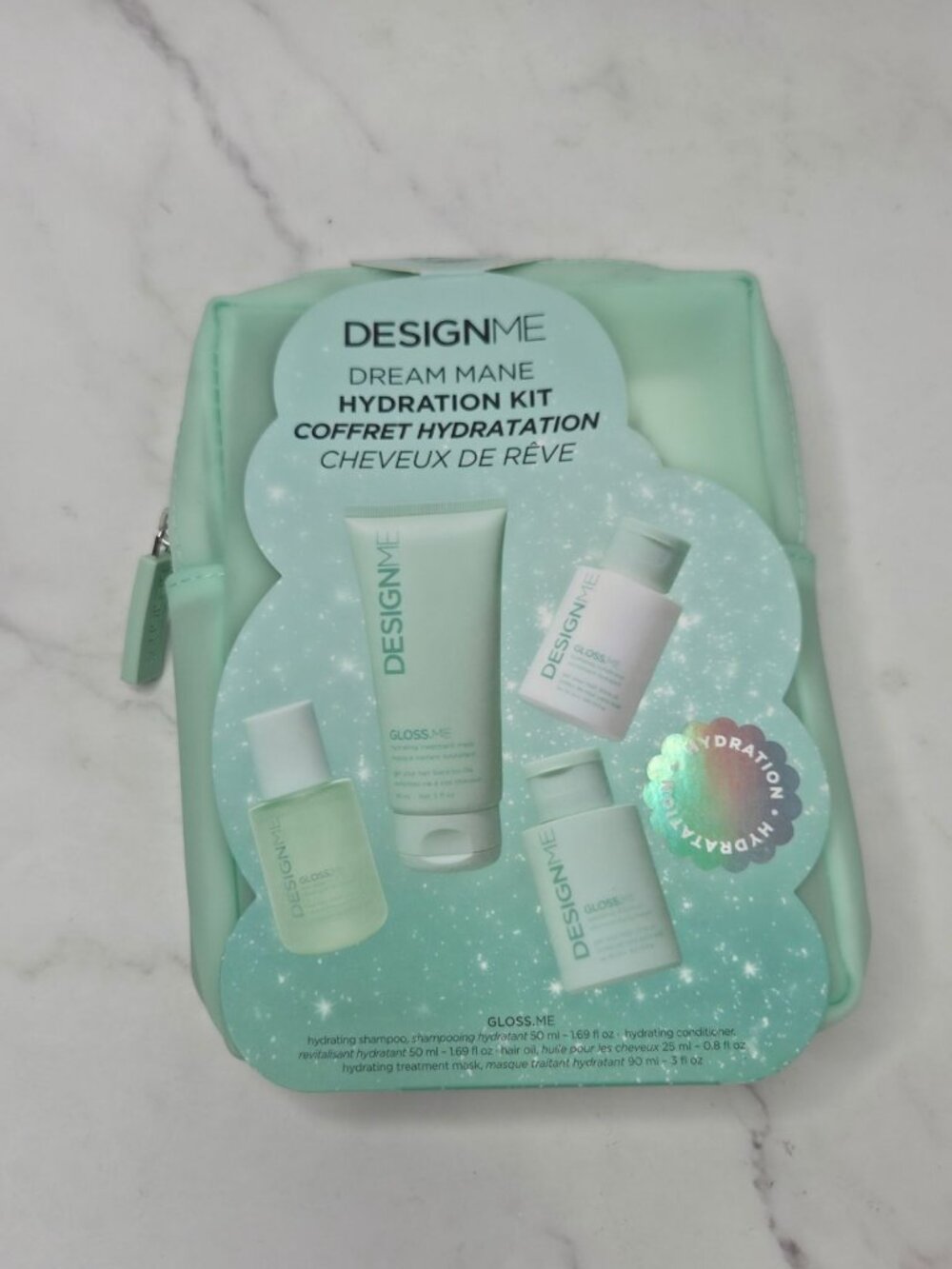 NEW Designme Gloss Me Dream Mane Hydration Hair Kit Set of 4 Pieces